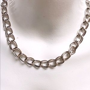 Double Link Silver tone Chain